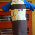 Tablier 8 ans FERME marron 1 atelier-béarnais