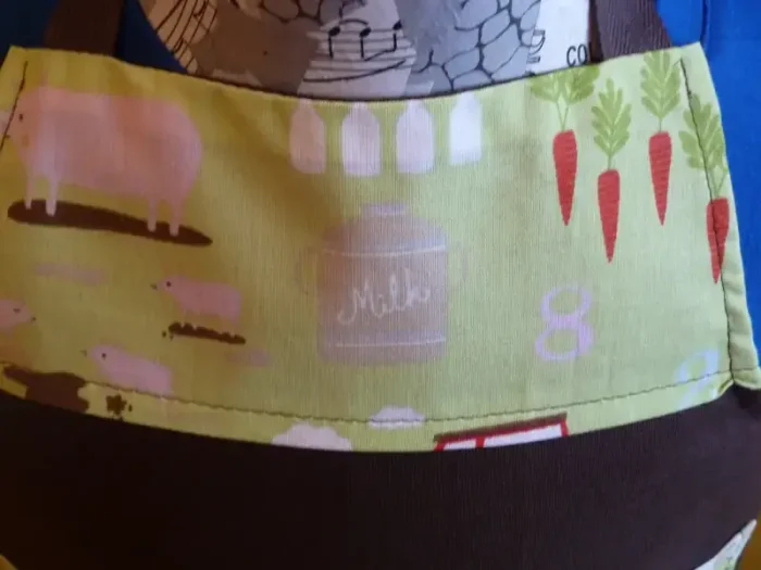 Tablier 8 ans FERME marron 3 atelier-béarnais