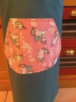 Tablier 8 ans LICORNE bleu canard 2 atelier-béarnais