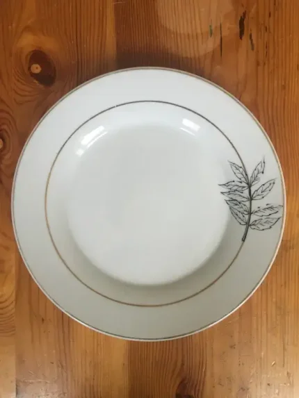 ASSIETTE-DEVINETTE à dessert FRENE blanche 1 atelier-bearnais