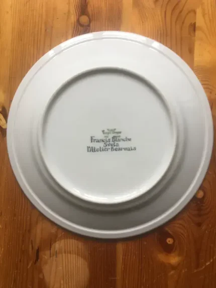 ASSIETTE-DEVINETTE plate FRANCIS BLANCHE bleu charrette 2. atelier-bearnais