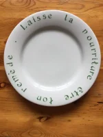 ASSIETTE-DEVINETTE plate HIPPOCRATE verte 1 atelier-bearnais