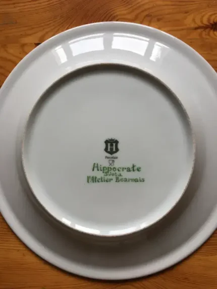 ASSIETTE-DEVINETTE plate HIPPOCRATE verte 2 atelier-bearnais