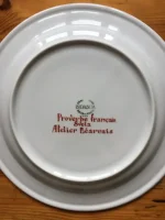 ASSIETTE-DEVINETTE plate PROVERBE FRANCAIS rouge tomette 2 atelier-bearnais