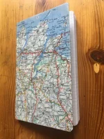 Carnet de notes recouvert de la carte routière COTES d_ARMOR grand format 4 atelier-béarnais