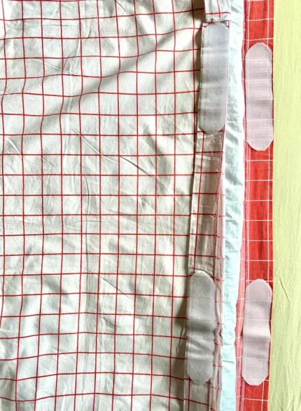 House de couette A SCRATCH avec drap assorti lit 0,90 orange corail 4 atelier-bearnais