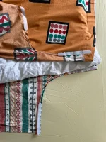 House de couette A SCRATCH lit 1,40 rouge brique 2 atelier bearnais