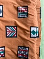 House de couette A SCRATCH lit 1,40 rouge brique 4 atelier-béarnais