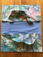 Porte-gateaux en coton imprimé FLEURS 2 atelier-bearnais