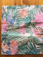 Porte-gateaux en coton imprimé FLEURS 3 atelier-bearnais