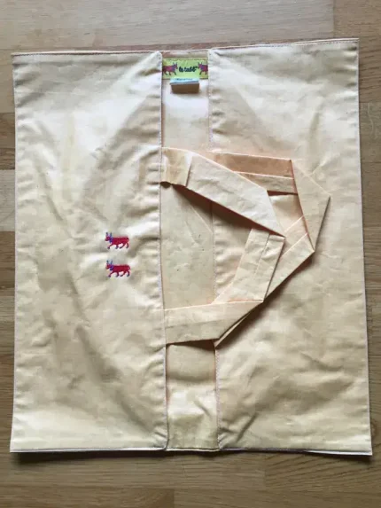 Porte-gateaux toile enduite brodée 2 VACHES BEARNAISES 2 atelier-bearnais