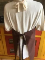 Tablier avec poche imprimée PECHE merron 5 atelier-bearnais