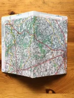 Carnet de notes recouvert de la carte routière CAEN grand format 3 atelier-béarnais