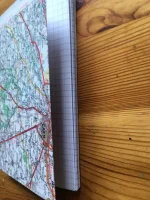 Carnet de notes recouvert de la carte routière CAEN grand format 4 atelier-béarnais
