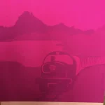 Essuie-mains en coton PETIT TRAIN D_ARTOUSTE rouge cerise 1 atelier-bearnais