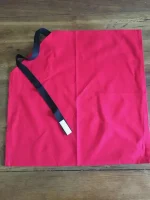 Serviette vintage à SCRATCH grande coton rouge vif 2 atelier-bearnais