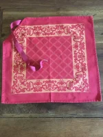 Serviette vintage à SCRATCH moyenne polycoton rouge tomette 2 atelier-bearnais