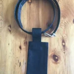 Etui de ceinture en toile de jeans noire pour lunettes OU portable 1 atelier-bearnais